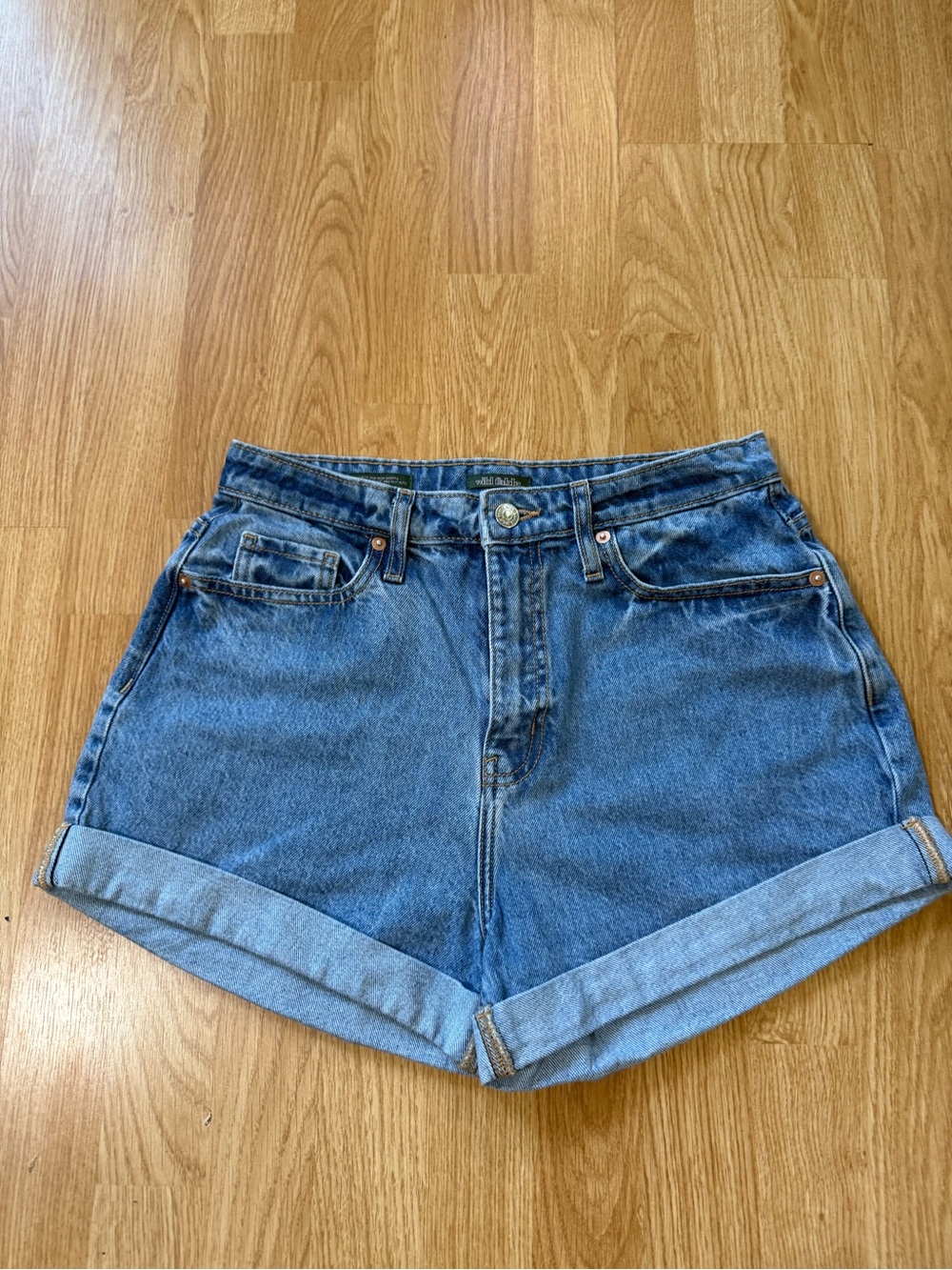 wild fable Blue Rolled-Hem Denim Shorts - Size 6